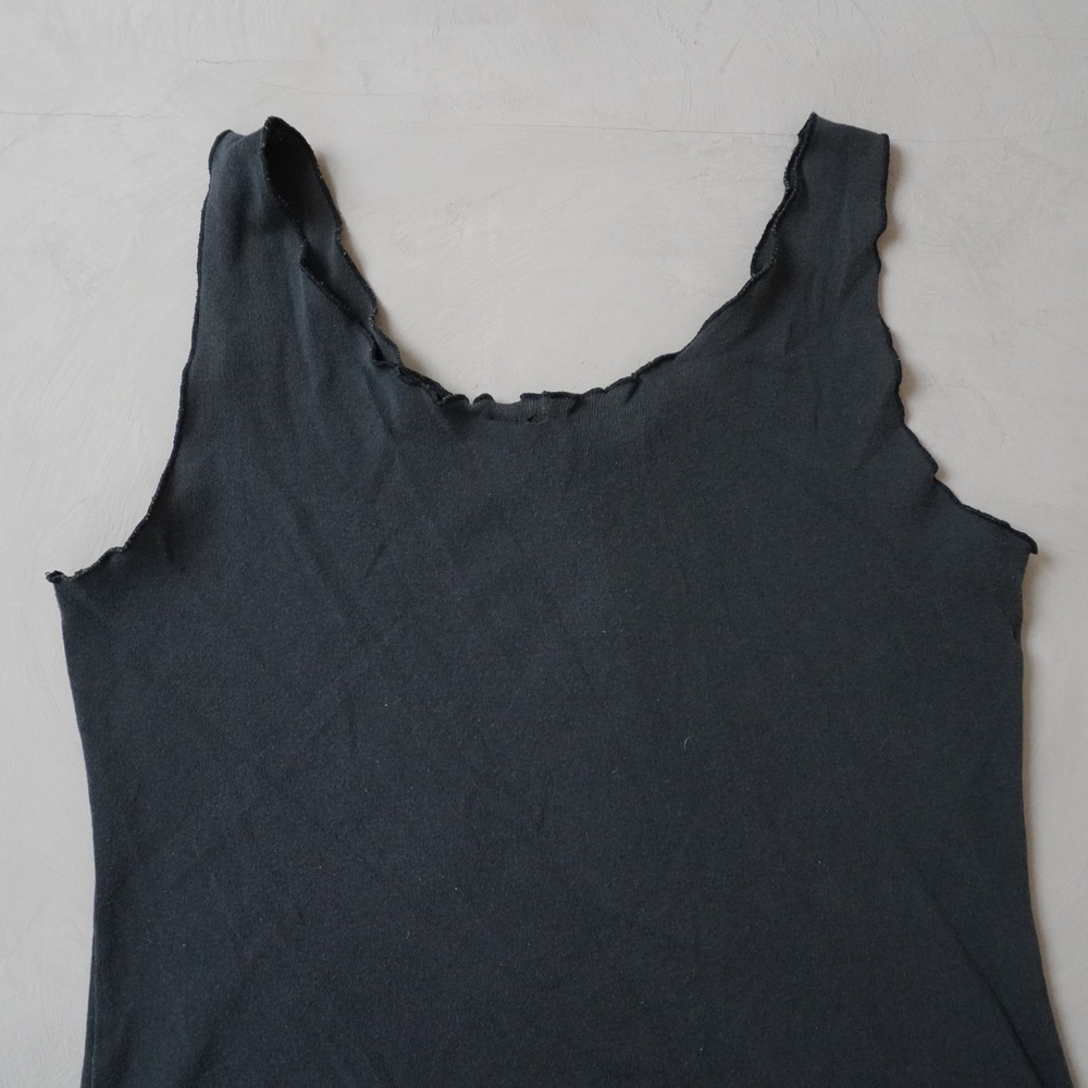 Vintage Harley Davidson Eagle Tank Top Medium Womens Black Lettuce Edge 90s Y2K - Picture 4 of 7
